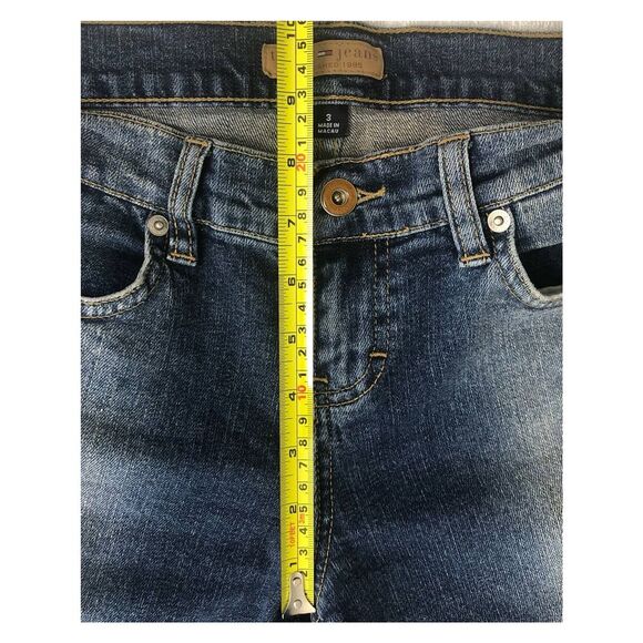 Tommy Jeans Size 3 Luy Luy Bermuda Denim Juniors Bermuda Cuffed Zipper Button - Picture 13 of 13